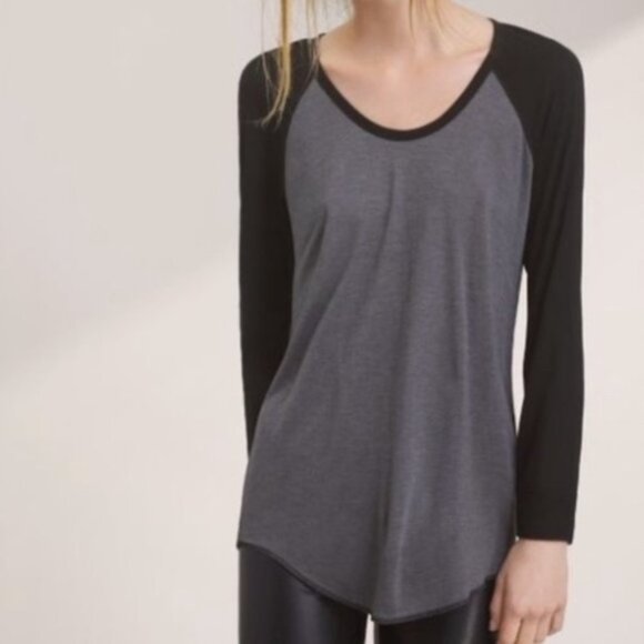 Aritzia Wilfred Free Baume Baseball T-shirt 3/4 Length Sleeve White Size XS - Picture 3 of 14